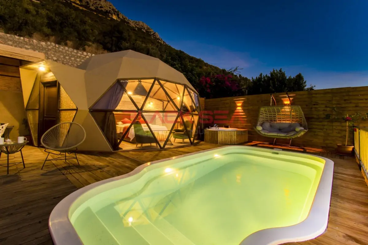 Kalkan Kördere Mevkiinde 1+0 Özel Konsept Domes Villa-1